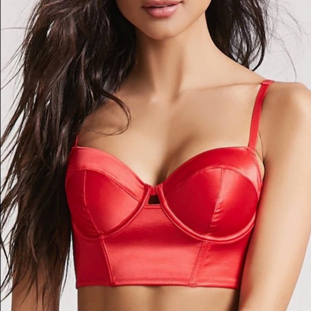 F21 Satin Bustier